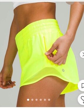 lululemon athletica Neon Yellow Athletic Shorts